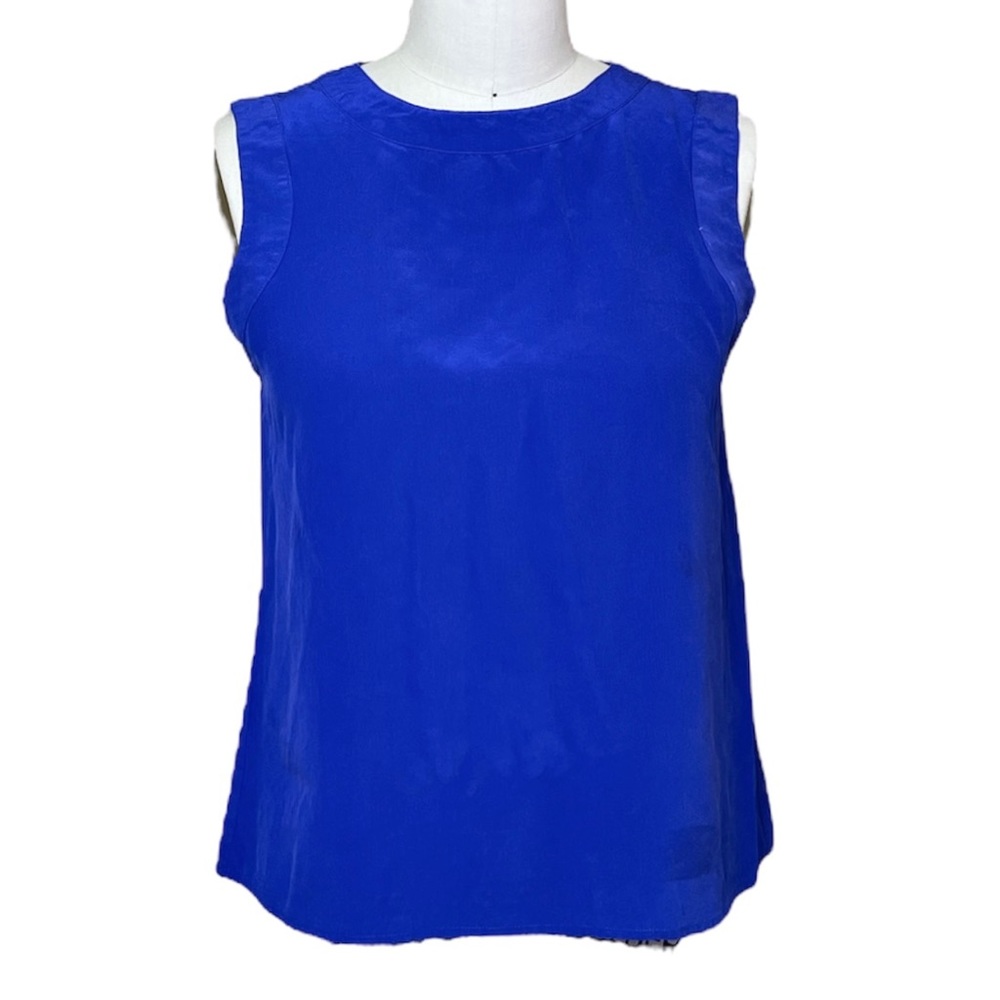 Winterport Vintage Silk Blouse Top Blue M